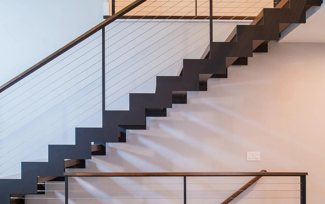Double Stringer Straight Staircase, PR-L020